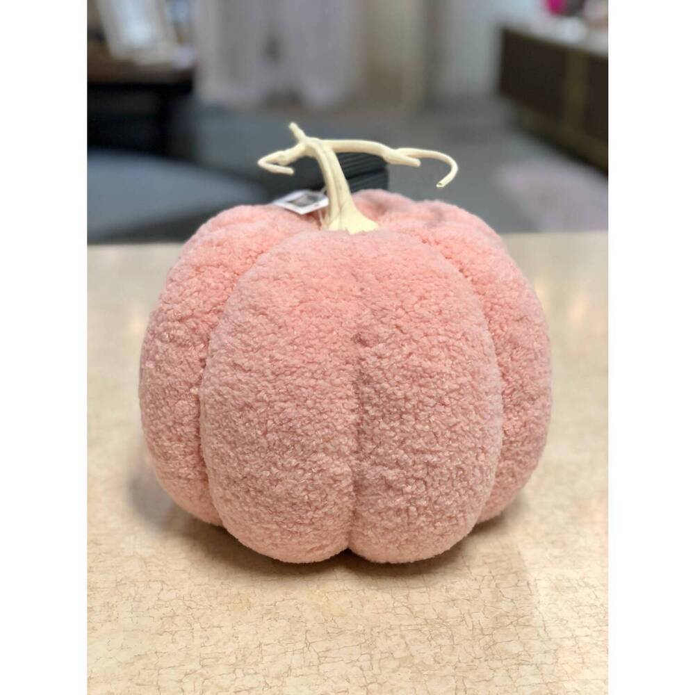 NEW ALLSTATE FLORAL 9"x10" pink pumpkin in pink